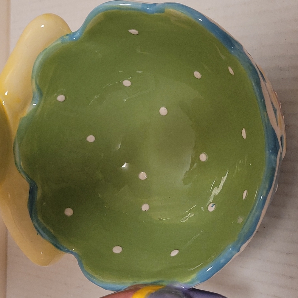 Cracker Barrel Bunny in Bloom Rabbit Candy Dish - Picture 3 of 14